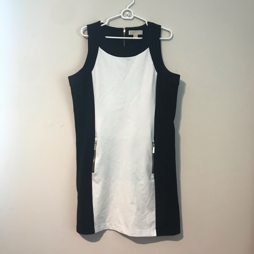 Michael Kors Black/White Dress XL Color Block Pock